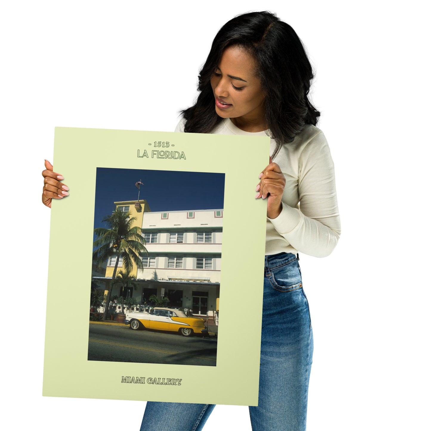 1513 'Vintage Miami' Metal Print